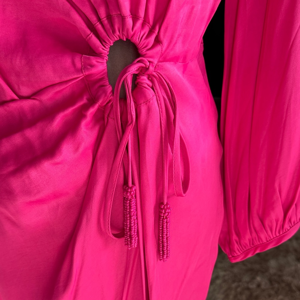 FARM Rio Bold Pink Long Sleeve Dress - Picture 3 of 5